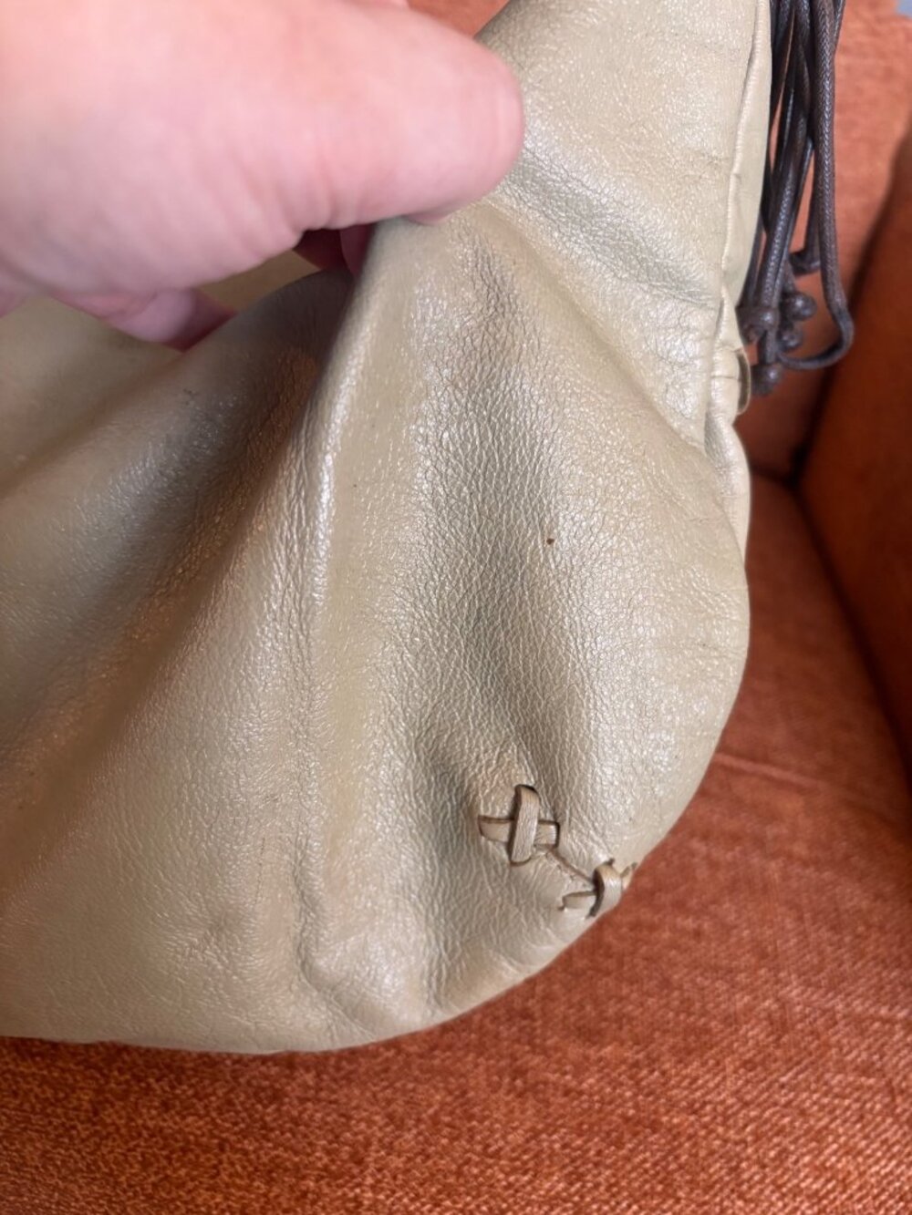 Vintage Desmo Italian Leather Hobo Bag Braided Brown Strap & Brass Accents - Picture 16 of 16